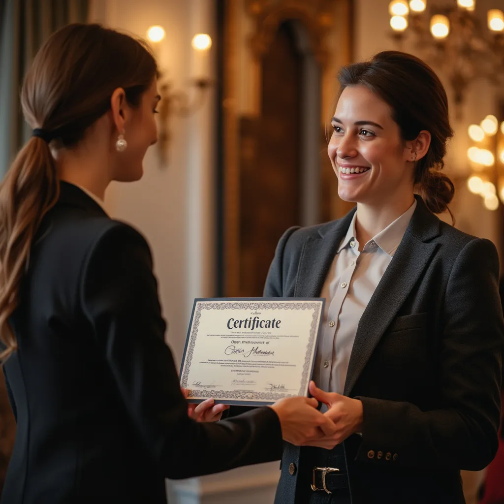 Remise de certificat de fin de programme
